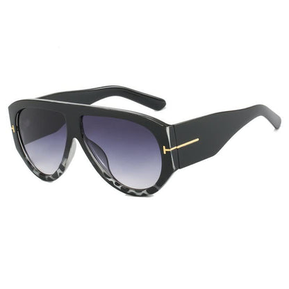 'T' Design Toad Frame Aviator Sunglasses