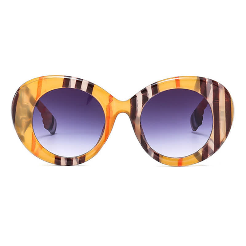 Round Thick Frame Hipster Oversized Sunglasses