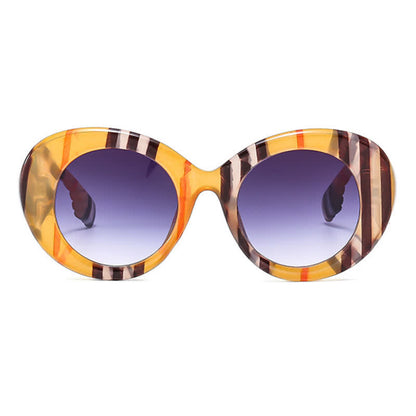 Round Thick Frame Hipster Oversized Sunglasses