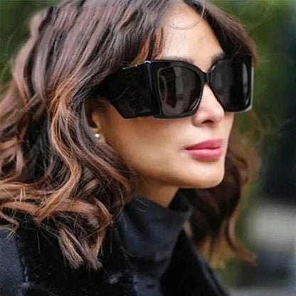 Fashion Square Frame Oversized Thick Sunglasses