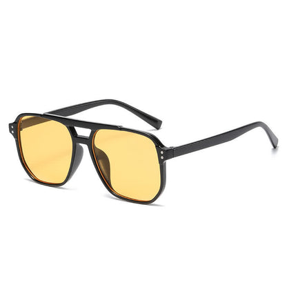 Vintage Double Bridges Tinted Aviator Sunglasses