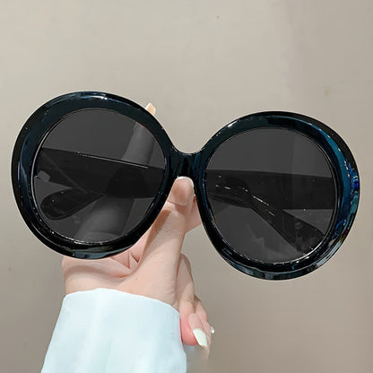 Round Frame Hipster Oversized Sunglasses