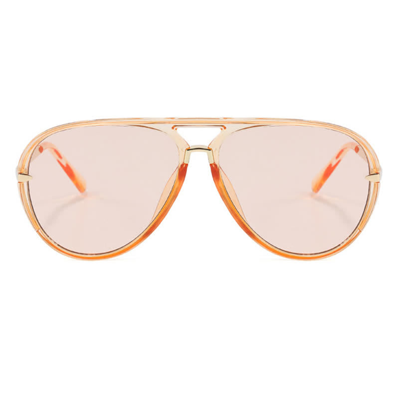 Double Bridges Fashion Aviator Sunglasses