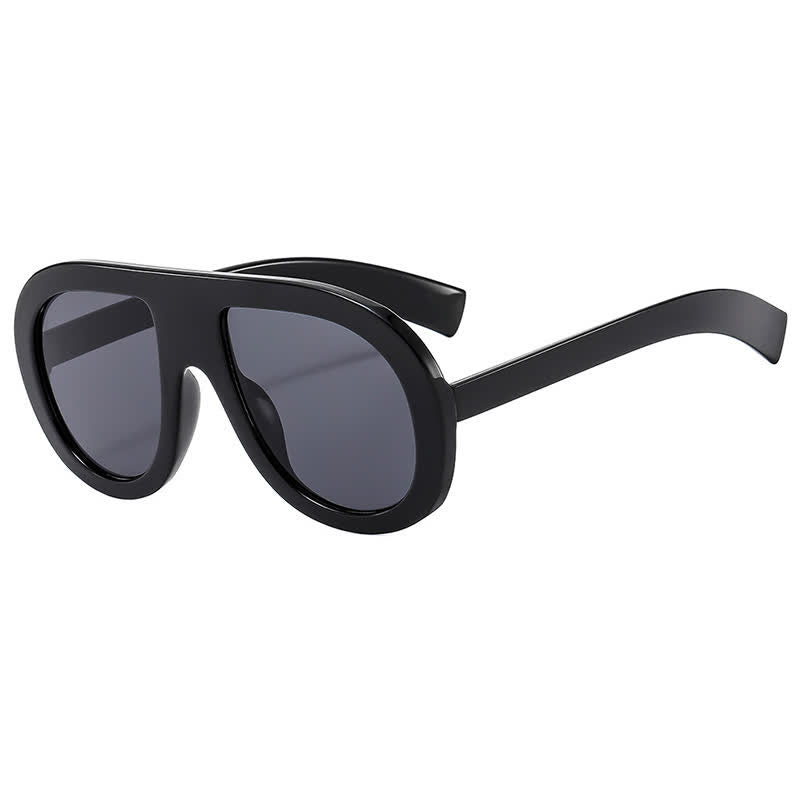 Oversized Frame Hipster Aviator Sunglasses