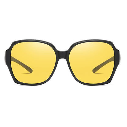 Square Frame Polarized Driving Sunglasses Fit Over Glasses for Nearsighted People