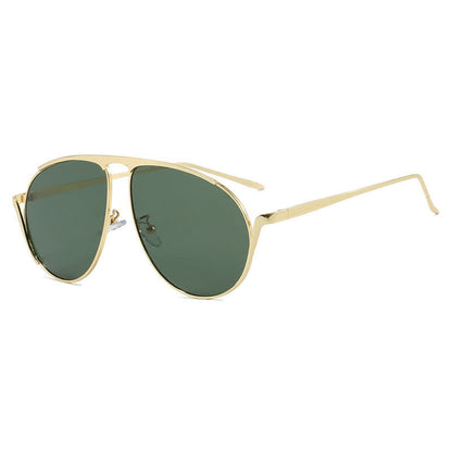 Hipster Metal Temples Aviator Sunglasses