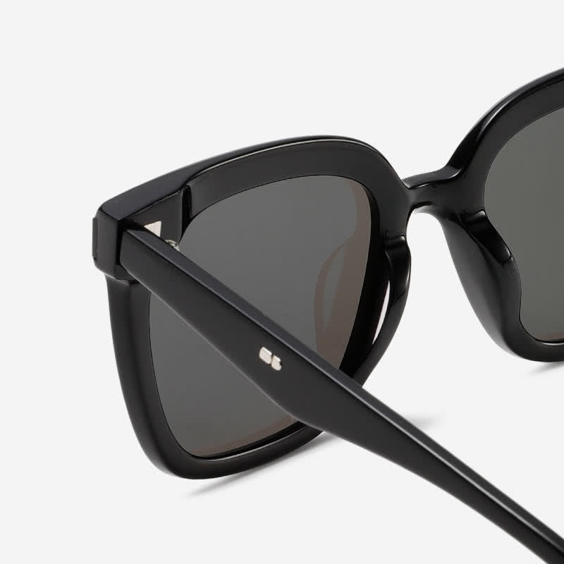 Square Frame Oversized Sunglasses with Nylon Lenses