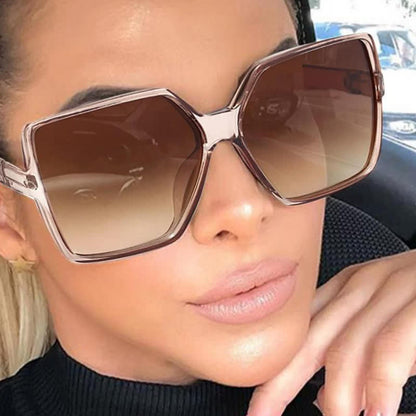 Square Frame Vintage Oversized Sunglasses