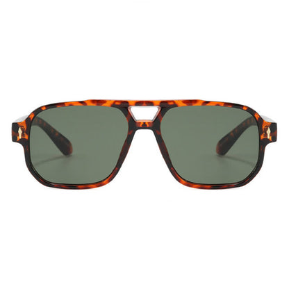 Square Frame Double Bridges Vintage Sunglasses