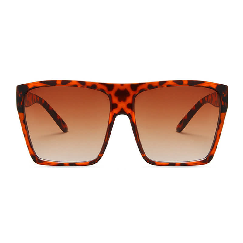 Flat Top Oversized Square Frame Fashion Sunglasses