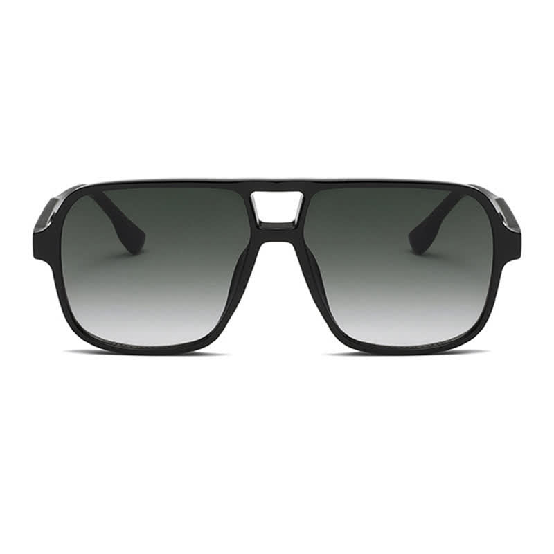 Double Bridges Square Frame Vintage Sunglasses