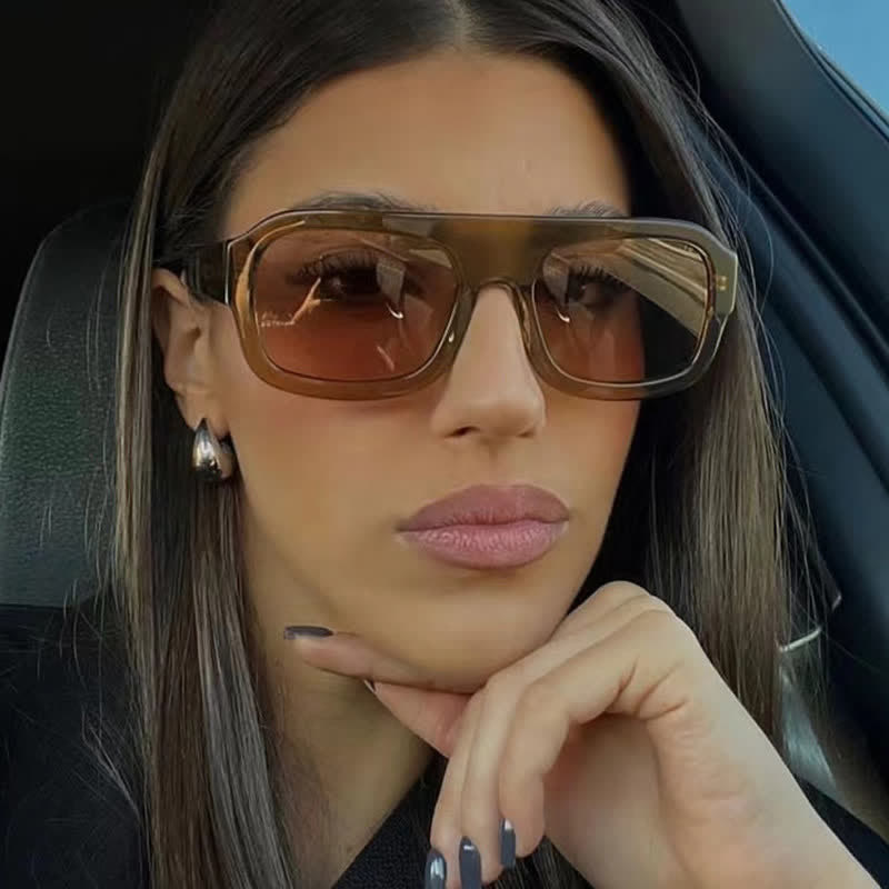 Square Large Frame Trendy Sunglasses