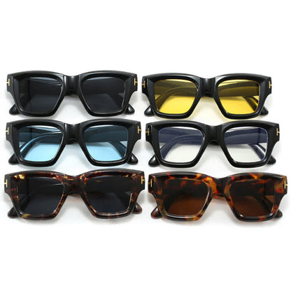 Classic Unisex Square Frame 'T' Design Sunglasses