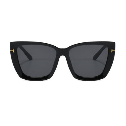 'T' Design Square Frame Oversized Sunglasses