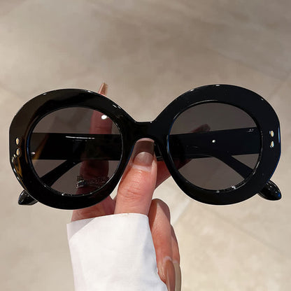 Simple Oversized Round Frame Trendy Sunglasses