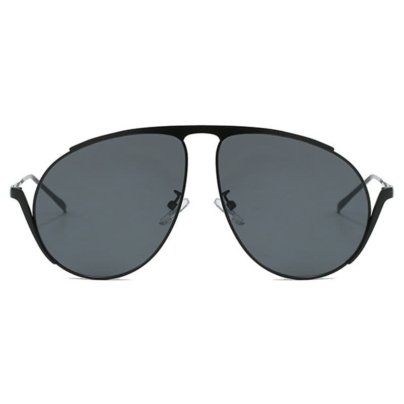 Hipster Metal Temples Aviator Sunglasses
