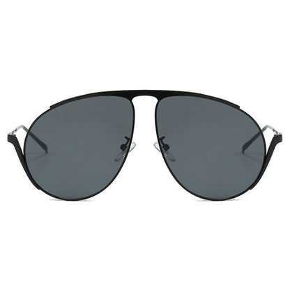 Hipster Metal Temples Aviator Sunglasses