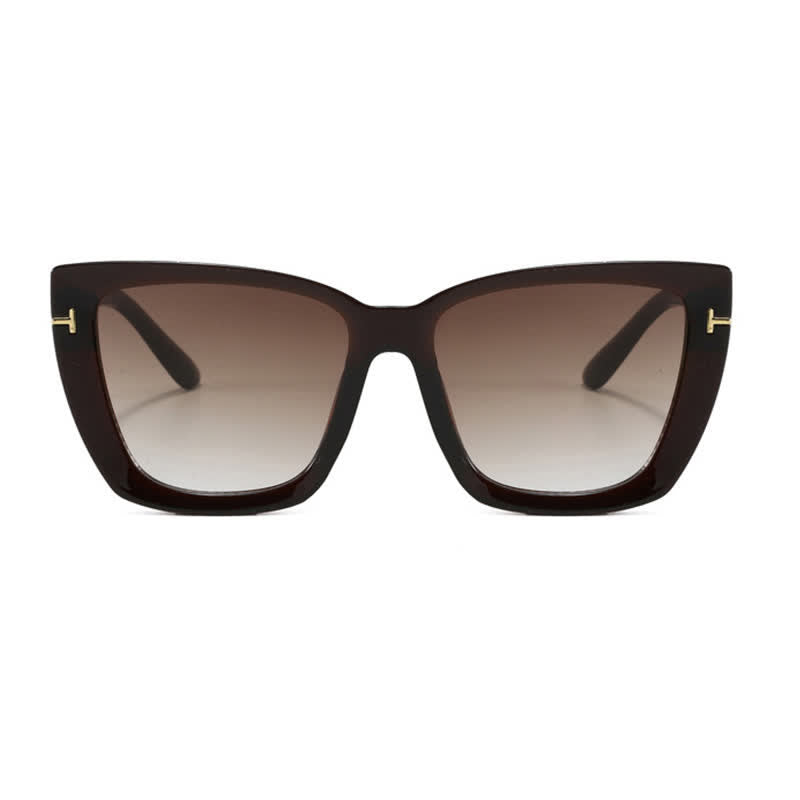 'T' Design Square Frame Oversized Sunglasses