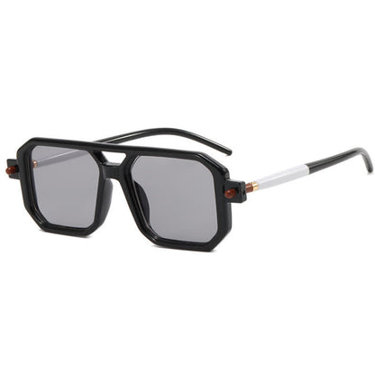 Double Bridges Square Frame Sunglasses