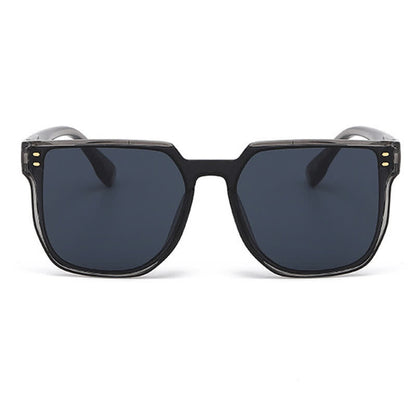 Mirror Lens Square Frame Driving Sunglasses