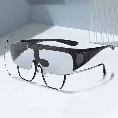 Fit Over Glasses Clip-On Lenses Polarized Sunglasses for Driving&Cycling