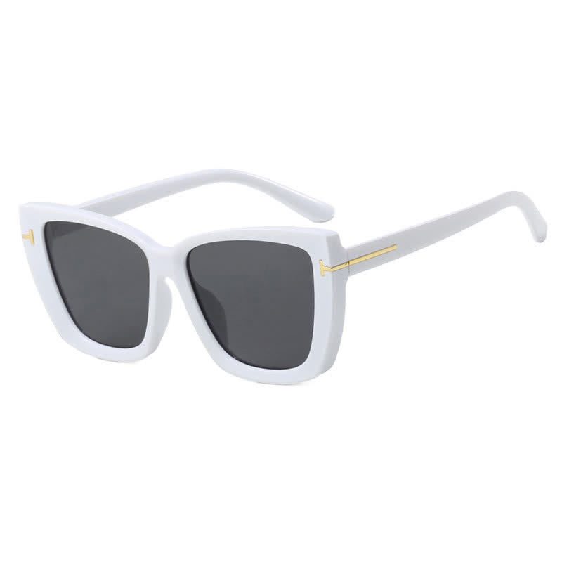 'T' Design Square Frame Oversized Sunglasses