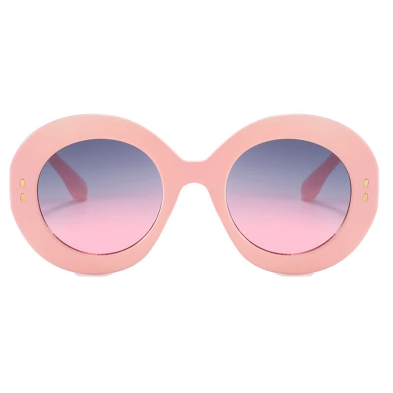 Simple Oversized Round Frame Trendy Sunglasses