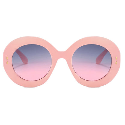 Simple Oversized Round Frame Trendy Sunglasses