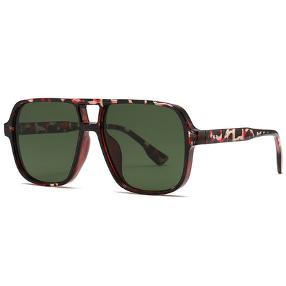 Double Bridges Square Frame Vintage Sunglasses