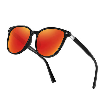 Trendy Sports Polarized Oversized Sunglasses with Mirrored Lens