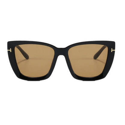 'T' Design Square Frame Oversized Sunglasses