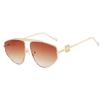 Hollow-out Irregular Aviator Sunglasses