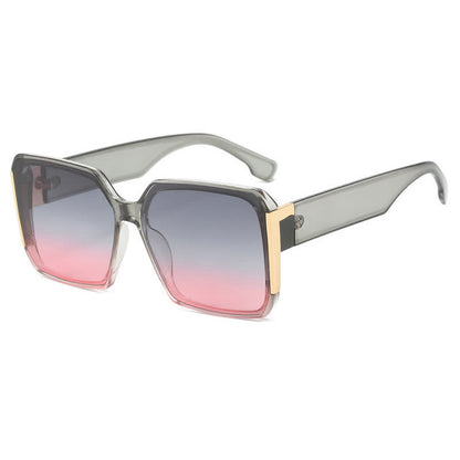 Square Frame Oversized Rimless Sunglasses