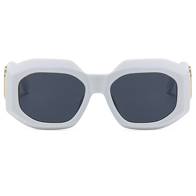 Trendy Geometric Thick Frame Sunglasses
