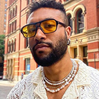 Double Bridges Square Frames Retro-Vintage Sunglasses