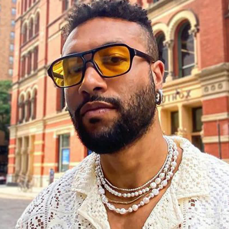 Double Bridges Square Frames Retro-Vintage Sunglasses