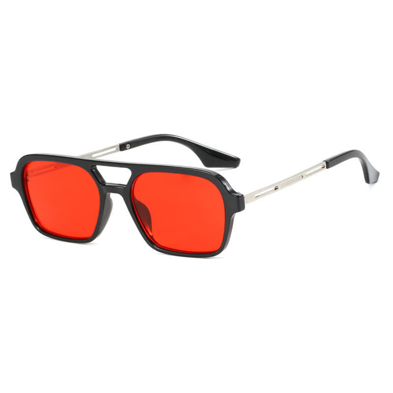 Double Bridges Retro Aviator Sunglasses