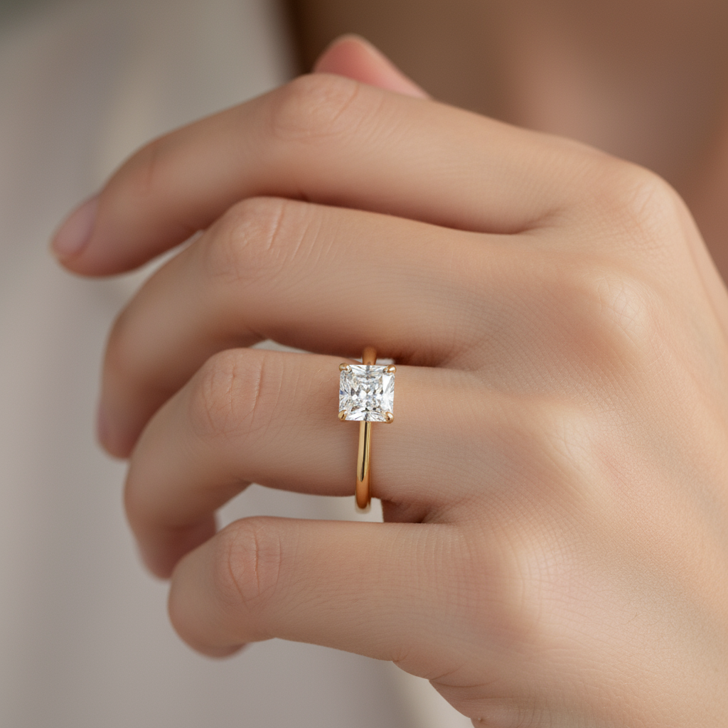 Classic Four-Prong Princess Cut Ring – Your Forever Begins with This Sparkle