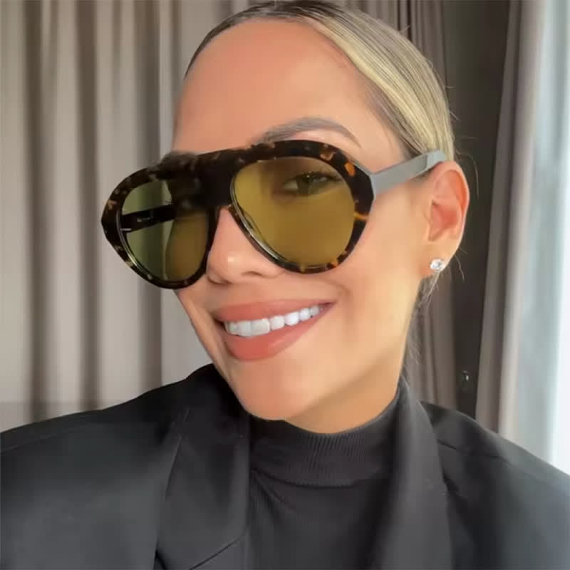 Hipster Oversized Frame Aviator Sunglasses