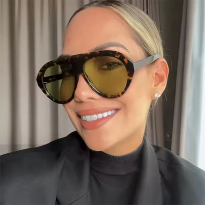 Hipster Oversized Frame Aviator Sunglasses