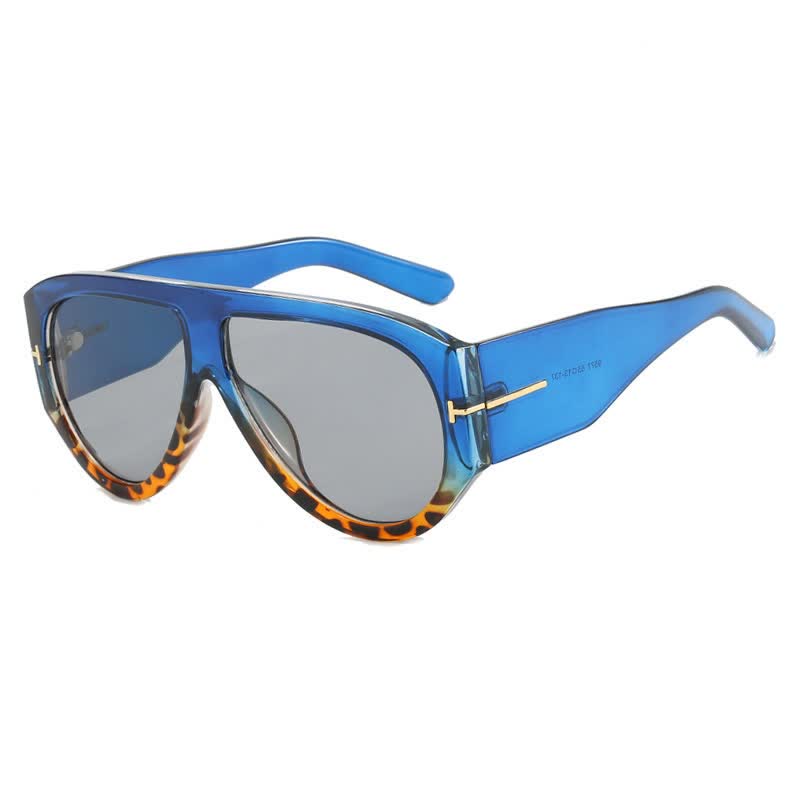 'T' Design Toad Frame Aviator Sunglasses