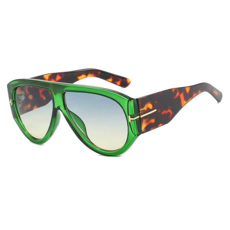 'T' Design Toad Frame Aviator Sunglasses
