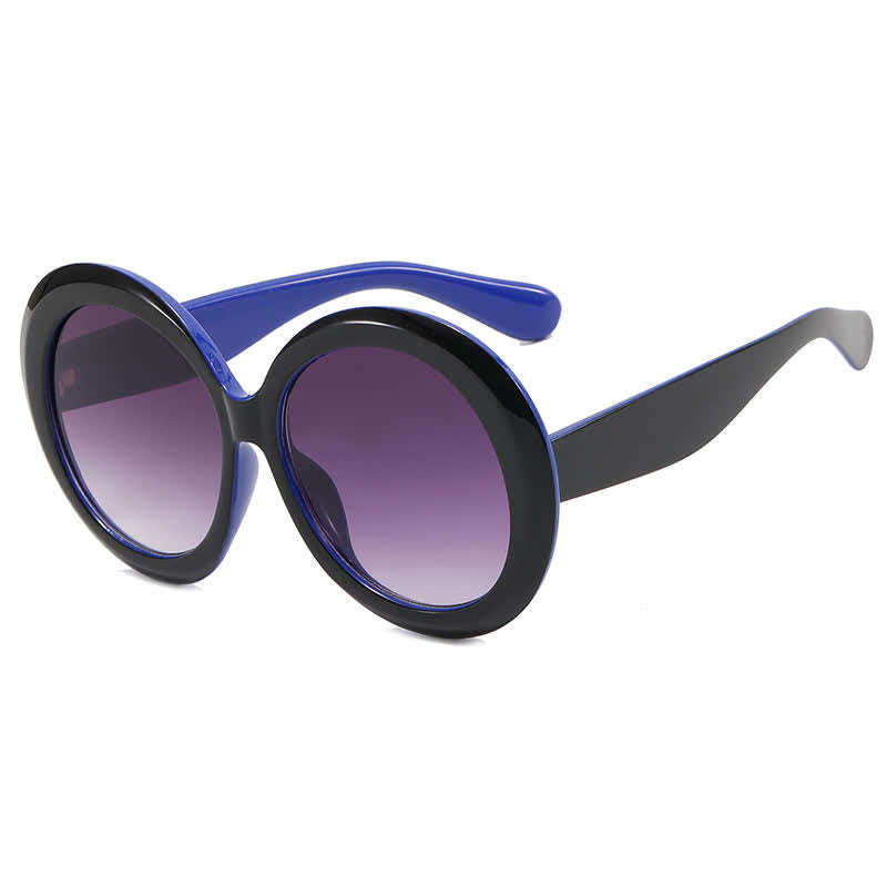 Round Frame Hipster Oversized Sunglasses