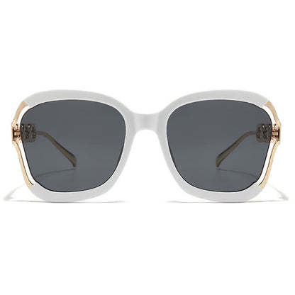 Fashion Square Chain Temples Oversized Sunglasses
