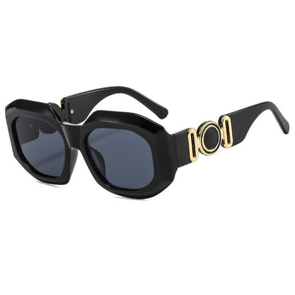 Trendy Geometric Thick Frame Sunglasses