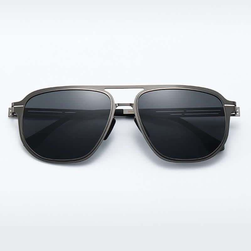 Double Bridges Polarized Lightweight Aviator Sunglasses for Driving