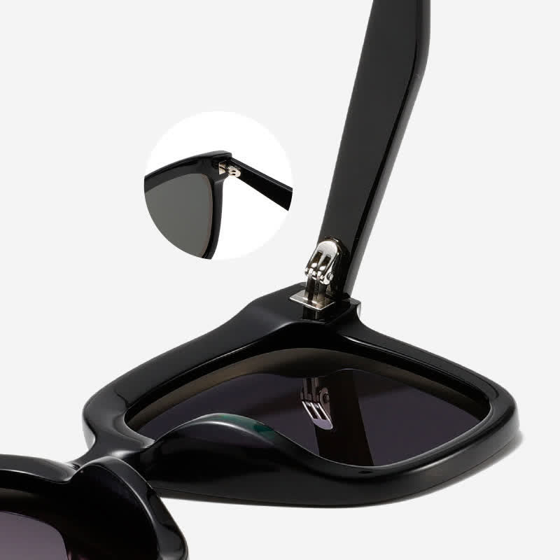 Square Frame Oversized Sunglasses with Nylon Lenses