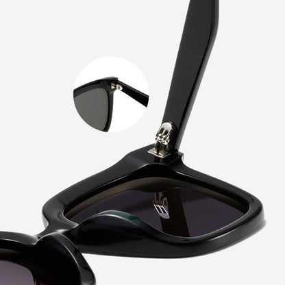 Square Frame Oversized Sunglasses with Nylon Lenses