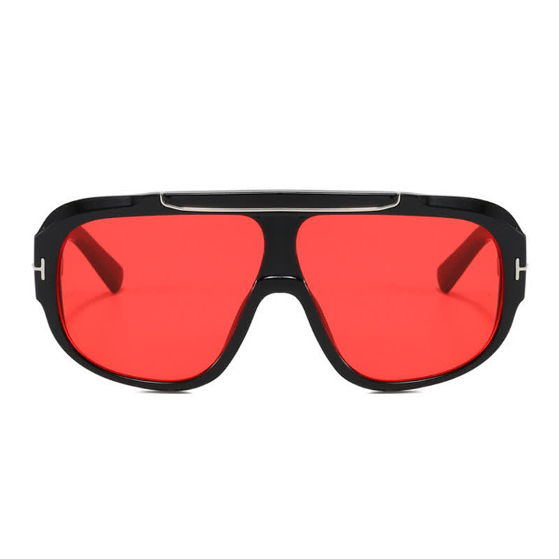 'T' Design Oversized Aviator Sunglasses