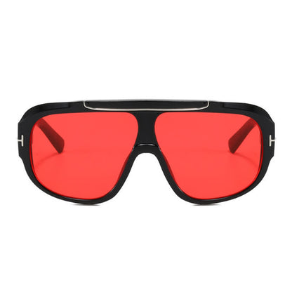 'T' Design Oversized Aviator Sunglasses